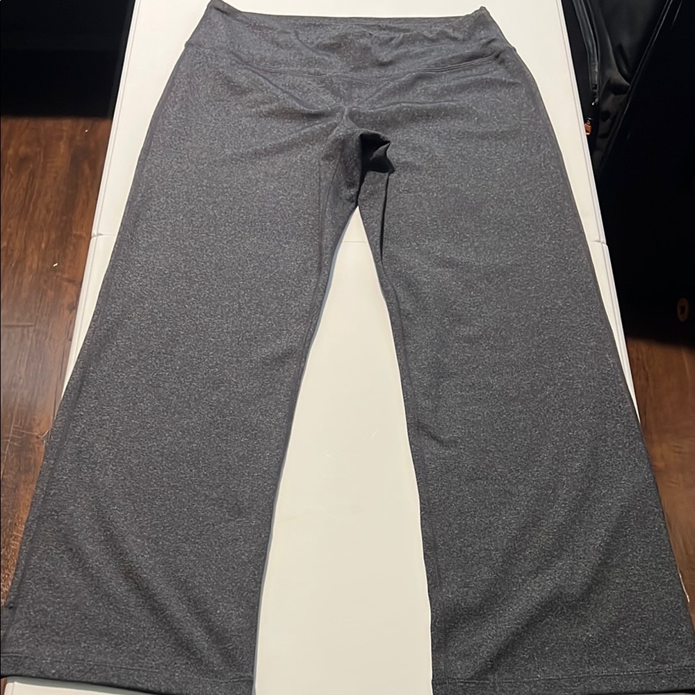Prana Charcoal Wide Leg Leggings-Medium Short Length